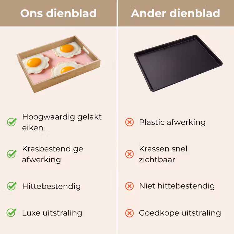 Dienblad - Eieren - Bloem - Roze — 9