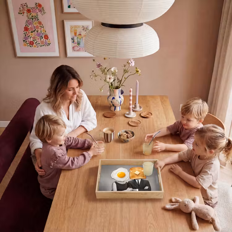 Dienblad - Ontbijt - Koppel - Ei - Brood — 5