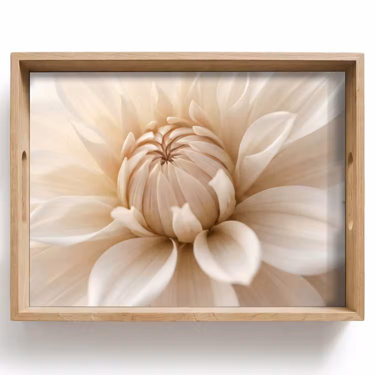 Dienblad - Bloem - Dahlia - Wit — 1