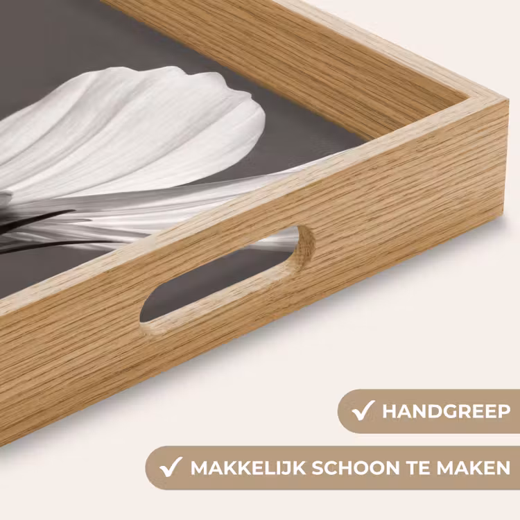 Dienblad - Bloem - Minimalistisch - Zwart - Wit — 8