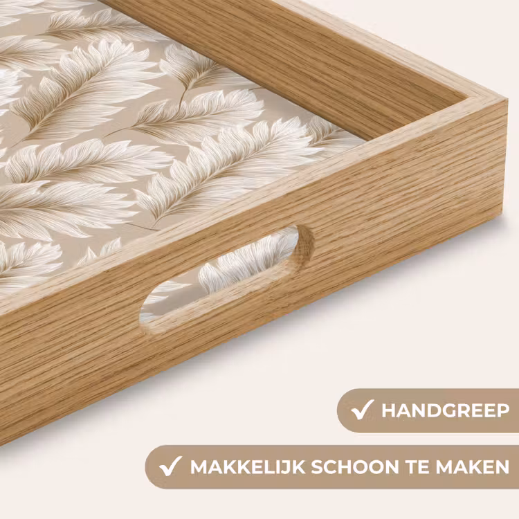 Dienblad - Botanisch - Patroon - Beige — 8