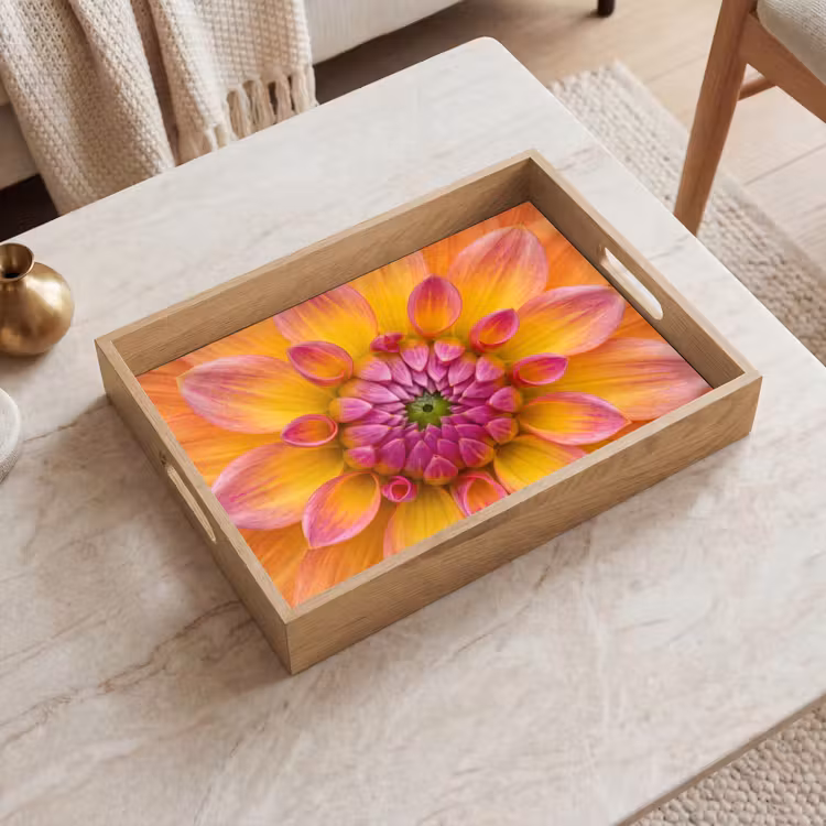 Dienblad - Dahlia - Bloem - Oranje — 2