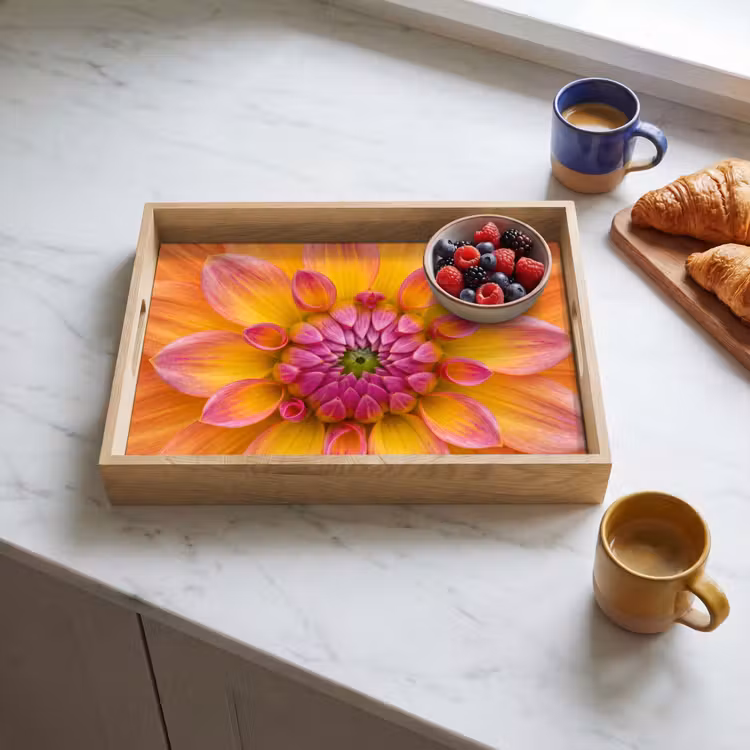 Dienblad - Dahlia - Bloem - Oranje — 3