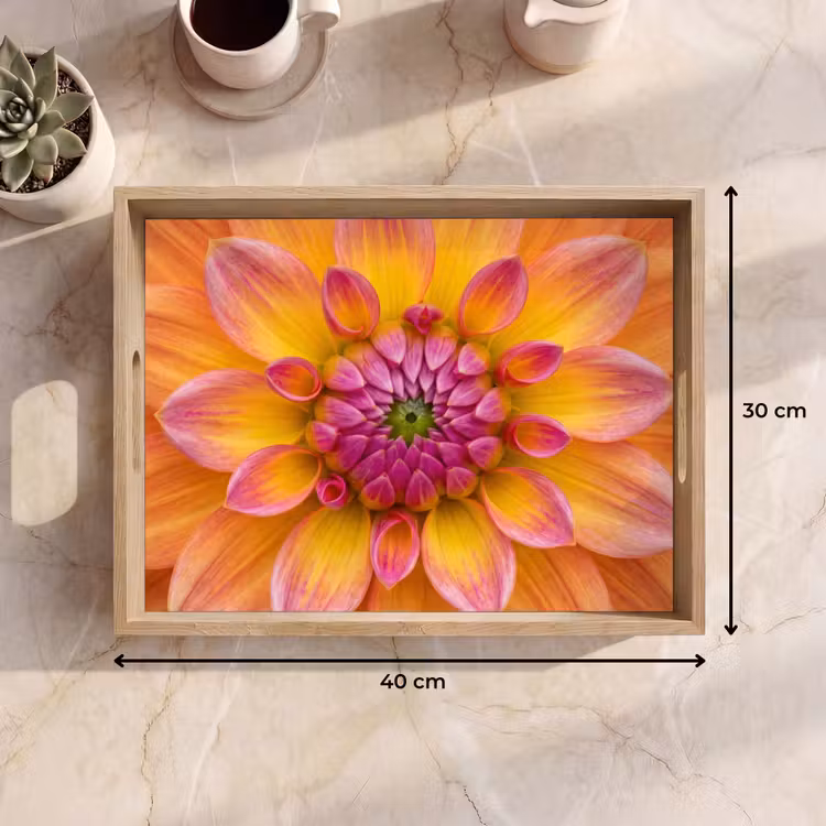 Dienblad - Dahlia - Bloem - Oranje — 7