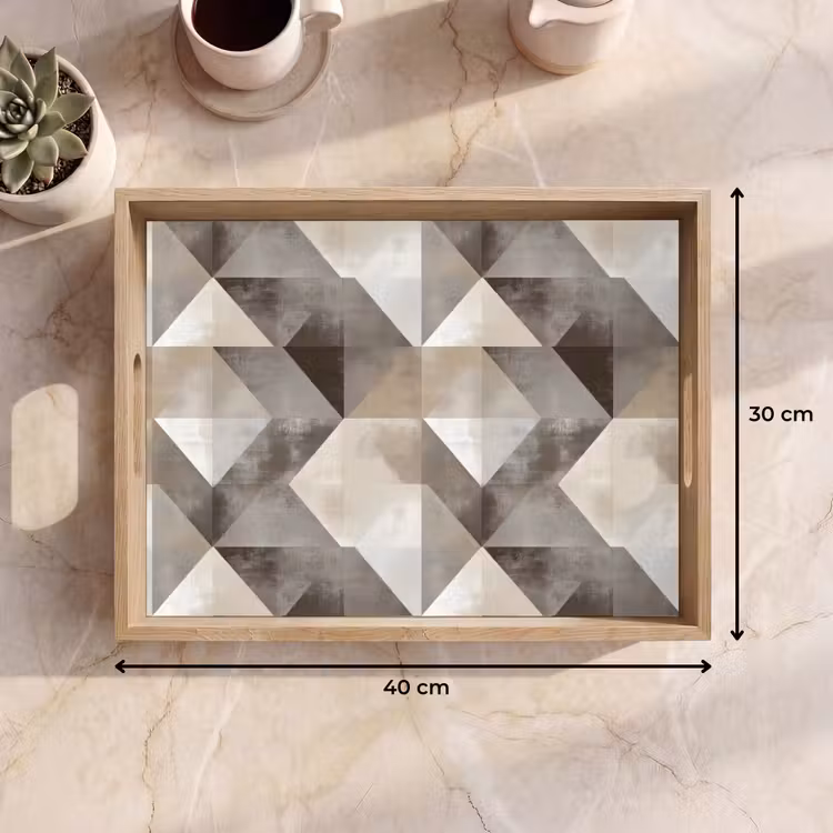 Dienblad - Geometrisch - Motief - Aardetinten — 7