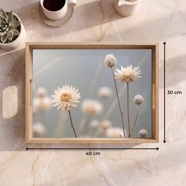 Dienblad - Strobloemen - Wit - Daglicht — 7