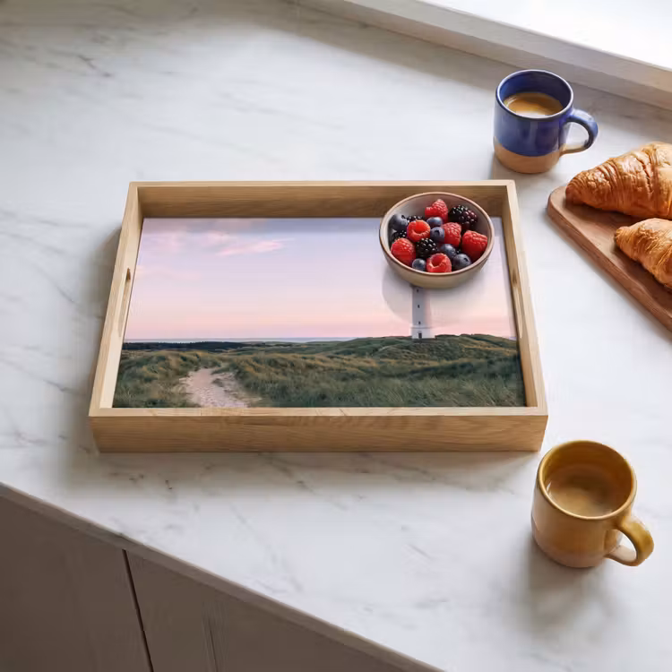 Dienblad - Vuurtoren - Duinlandschap - Zee — 3