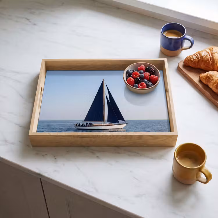 Dienblad - Zeilboot - Zee - Blauw — 3