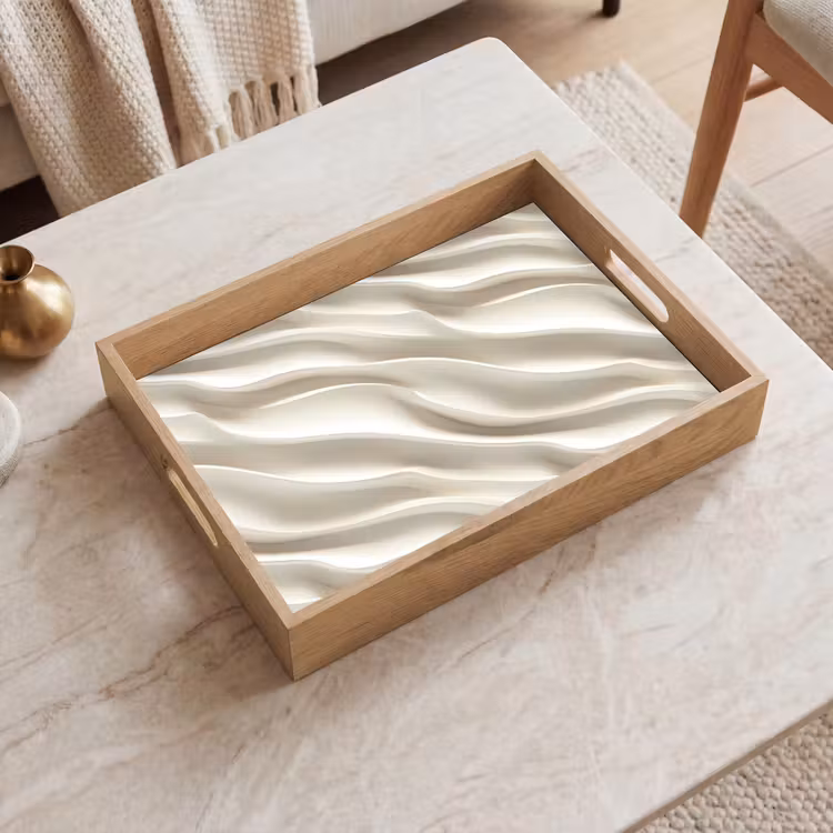 Dienblad - Diagonaal - Golven - Crème — 2