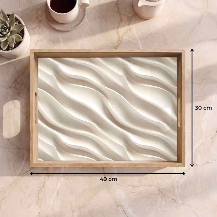 Dienblad - Diagonaal - Golven - Crème — 7