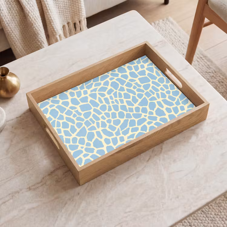 Dienblad - Giraf - Modern - Blauw — 2