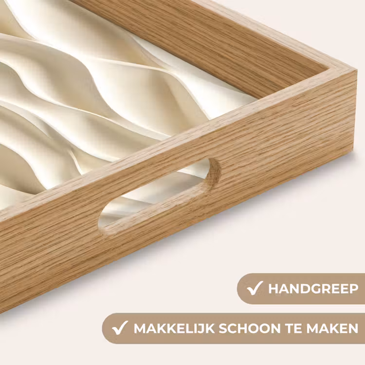 Dienblad - Lijnen - Golvend - Crème — 8