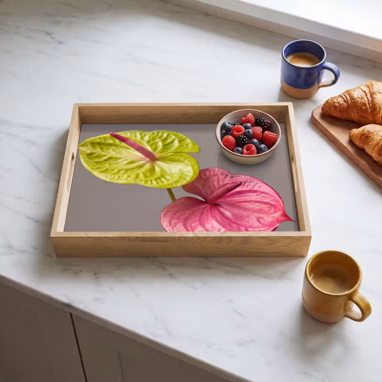 Dienblad - Planten - Anthurium - Groen - Roze — 3