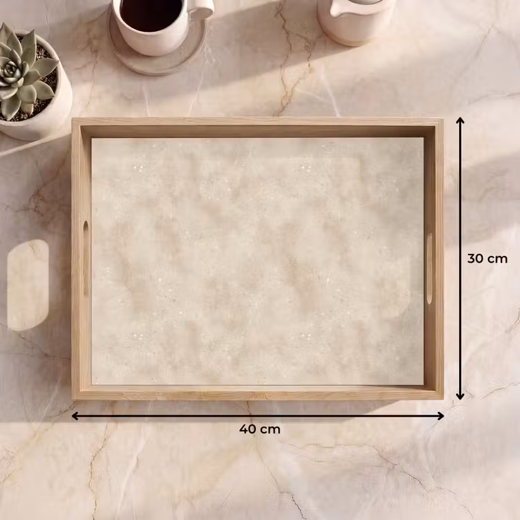 Dienblad - Structuur - Spikkels - Beige — 7