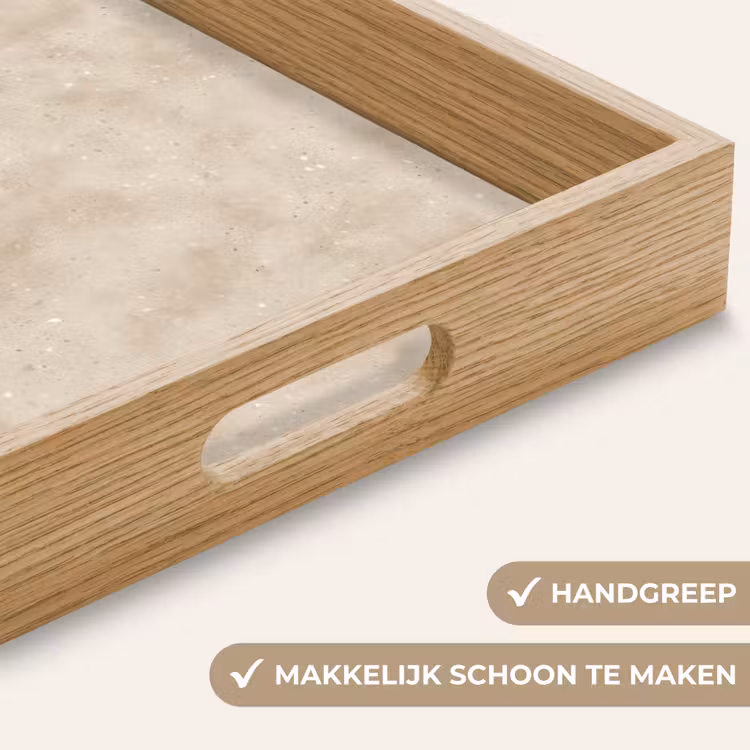 Dienblad - Structuur - Spikkels - Beige — 8