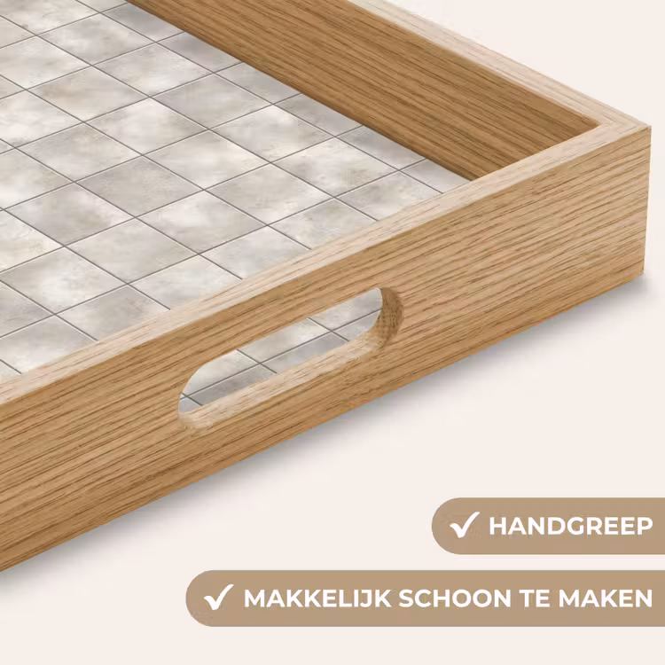 Dienblad - Tegels - Natuurlijk - Grijs — 8