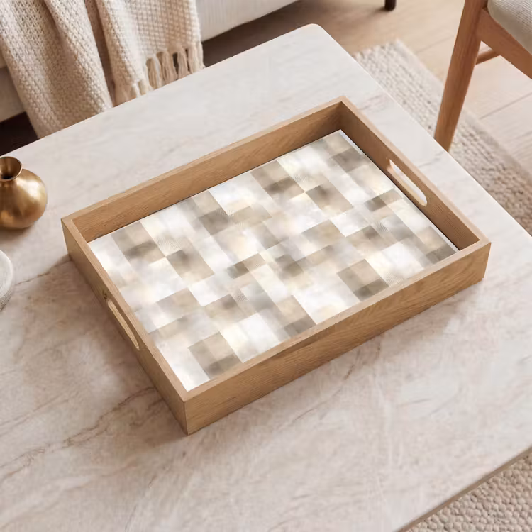 Dienblad - Textuur - Linnen - Beige — 2
