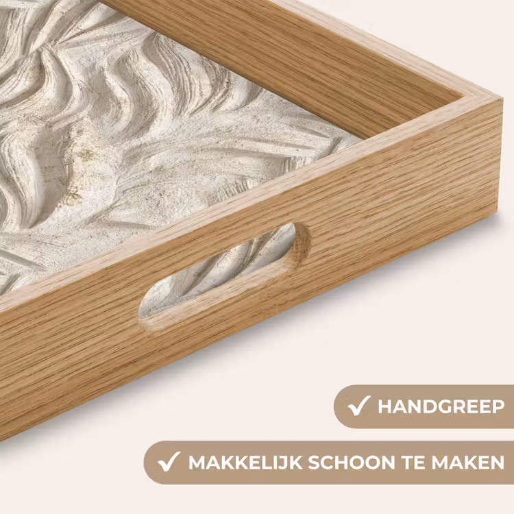 Dienblad - Textuur - Reliëf - Beige — 8