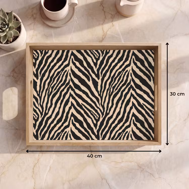 Dienblad - Zebra - Klassiek - Zwart — 7