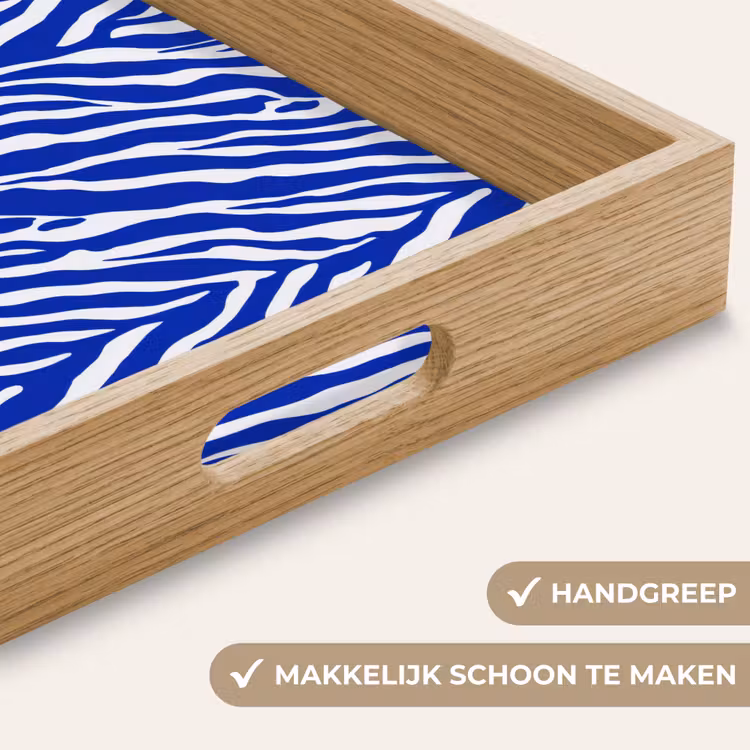 Dienblad - Zebra - Patroon - Kobalt - Blauw — 8
