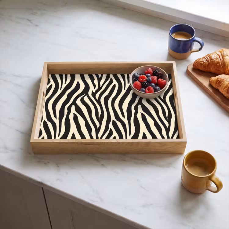 Dienblad - Zebra - Print - Klassiek - Zwart — 3
