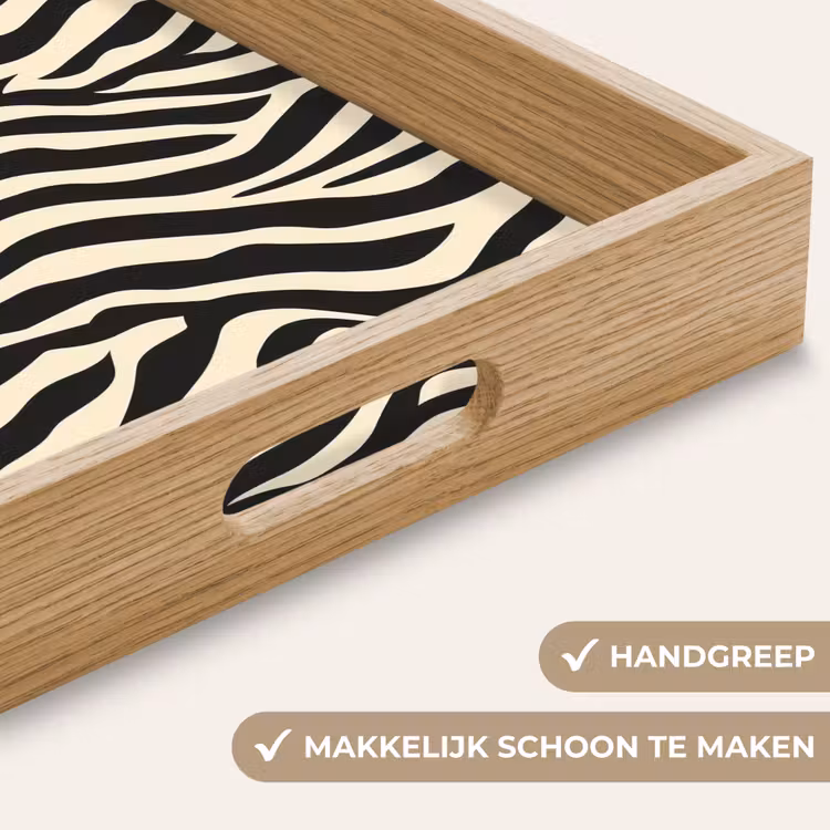 Dienblad - Zebra - Print - Klassiek - Zwart — 8