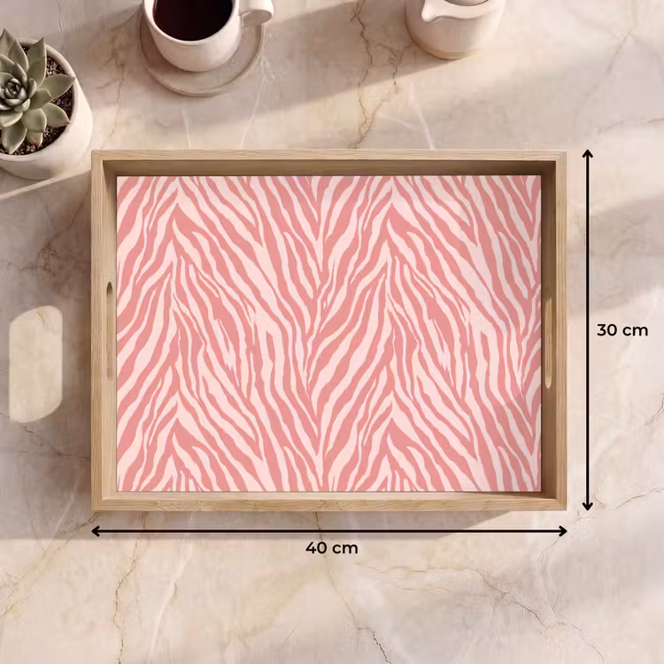 Dienblad - Zebra - Print - Roze — 7