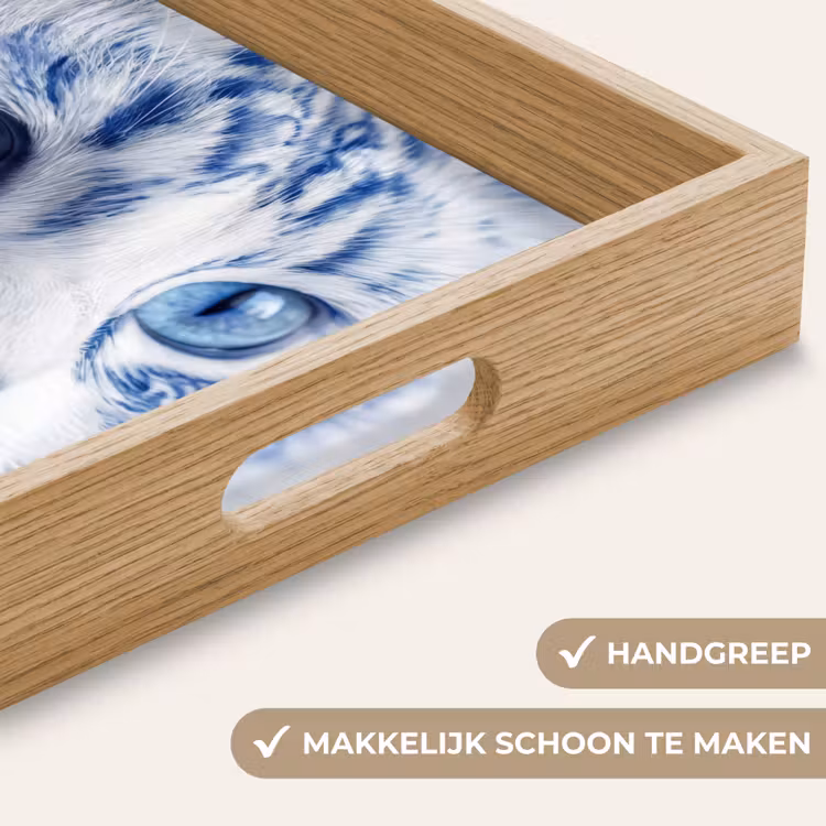 Dienblad - Kat - Patroon - Blauw — 8