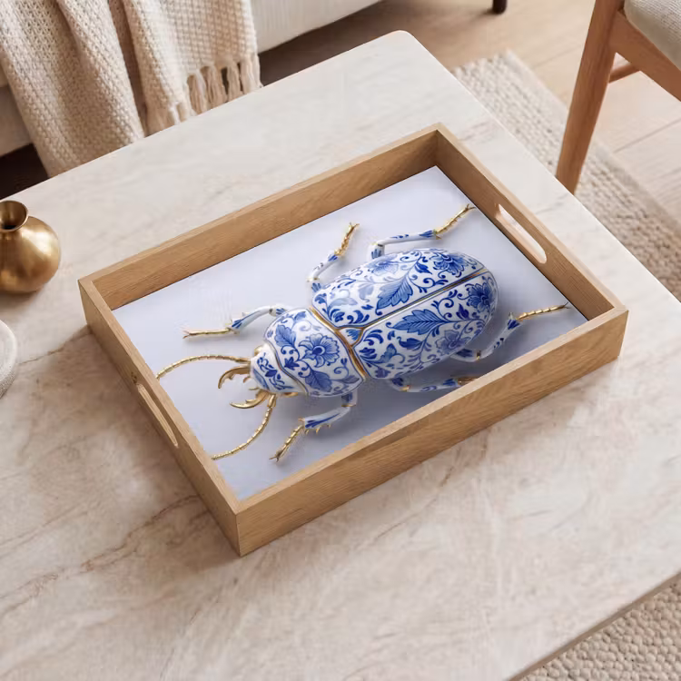Dienblad - Kever - Delfts - Blauw - Goud — 2