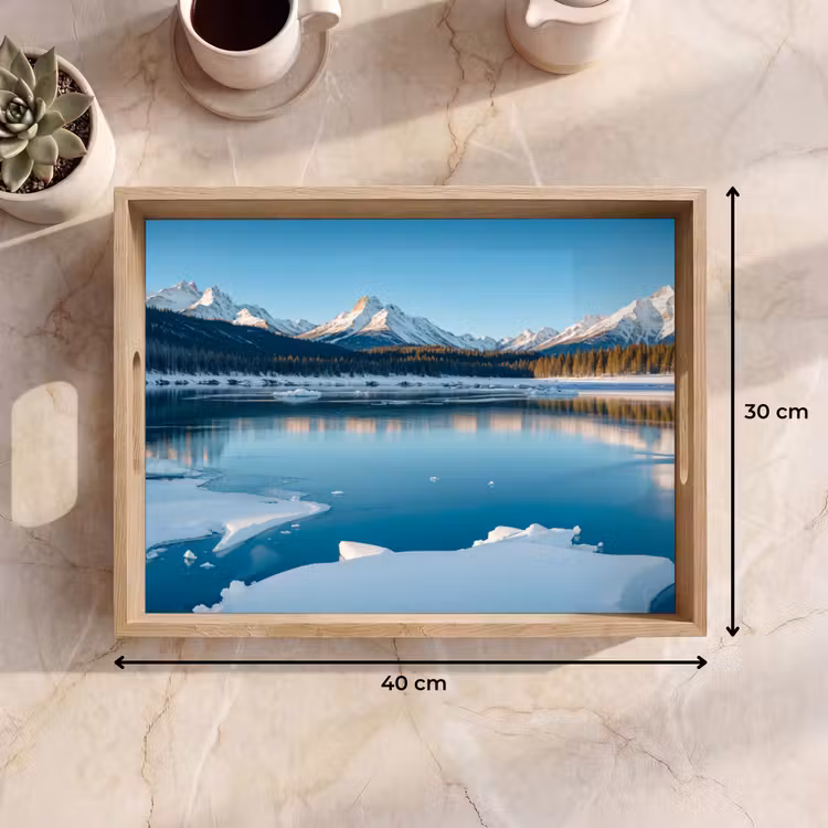 Dienblad - Landschap - Winter - Meer - Bergen - Uitzicht - IJs — 7