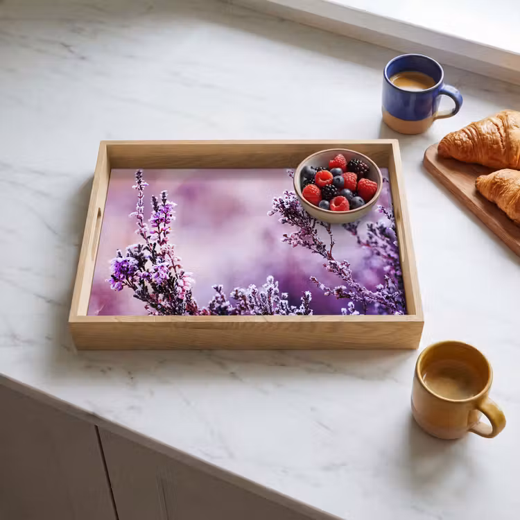 Dienblad - Lavendel - Winter - Bloemen - Paars — 3