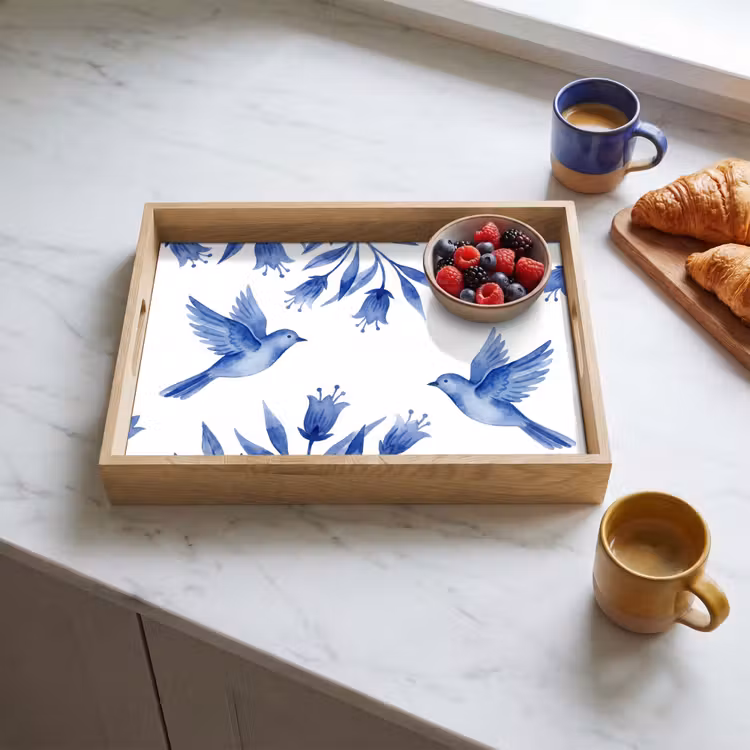 Dienblad - Modern - Vogels - Delfts - Blauw — 3