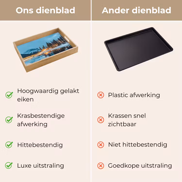 Dienblad - Winterlandschap - Natuur - Huis - Bergen - Sneeuw — 9