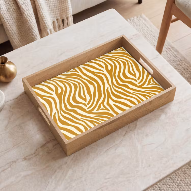 Dienblad - Zebra - Klassiek - Oker - Geel — 2