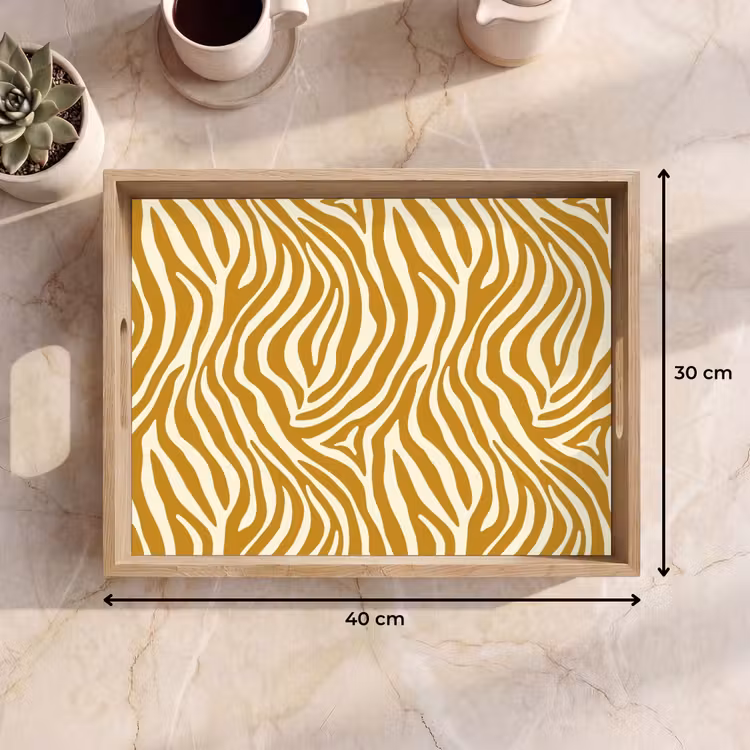 Dienblad - Zebra - Klassiek - Oker - Geel — 7