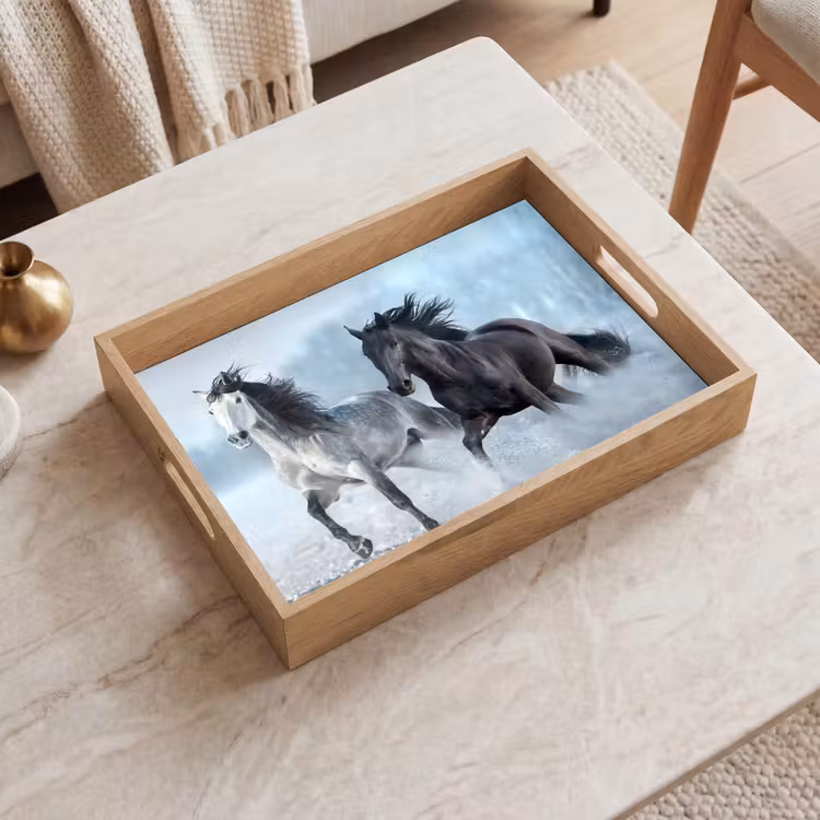Dienblad - Paarden - Winter - Dieren - Natuur - Sneeuw — 2