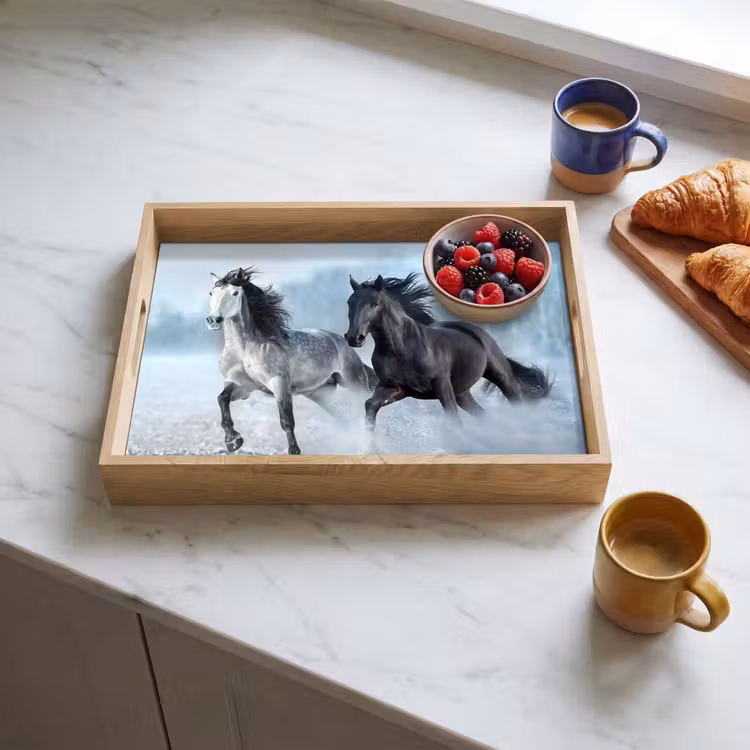 Dienblad - Paarden - Winter - Dieren - Natuur - Sneeuw — 3