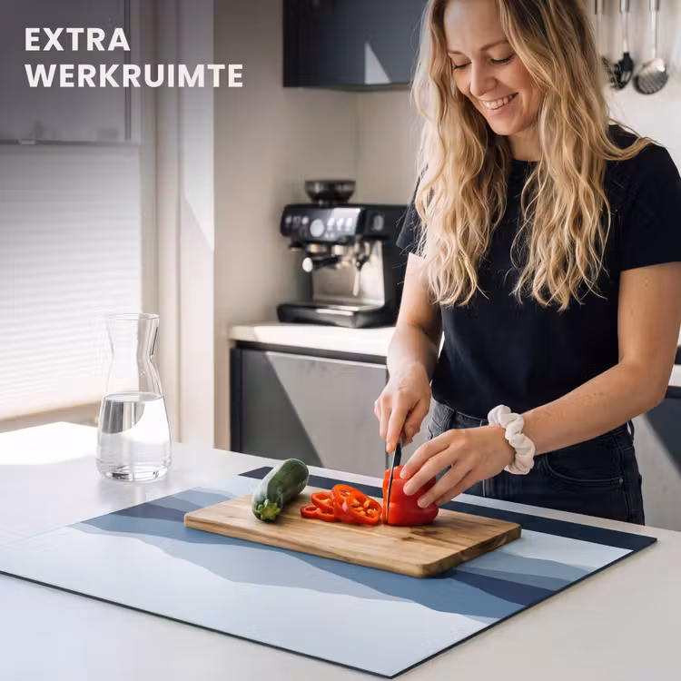 Inductie beschermer - Auto - Meer - Bergen - Blauw — 5