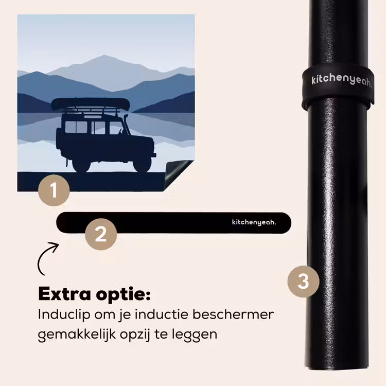 Inductie beschermer - Auto - Meer - Bergen - Blauw — 8
