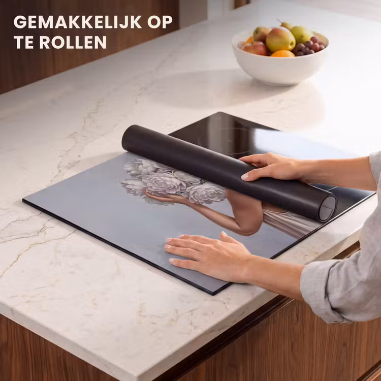 Inductie beschermer - Bloemen - Vrouw - Wit — 7