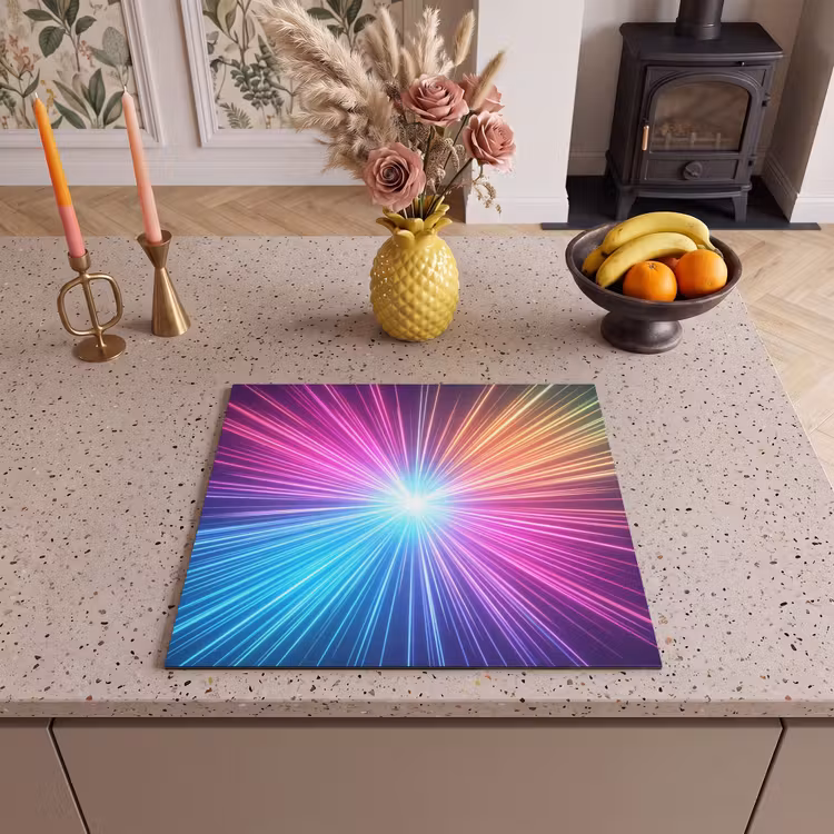 Inductie beschermer - Abstract - Light - Burst - Modern - Colorful — 3