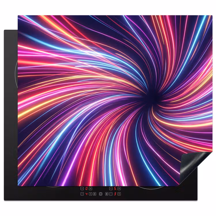 Inductie beschermer - Abstract - Swirl - Futuristic - Neon — 1