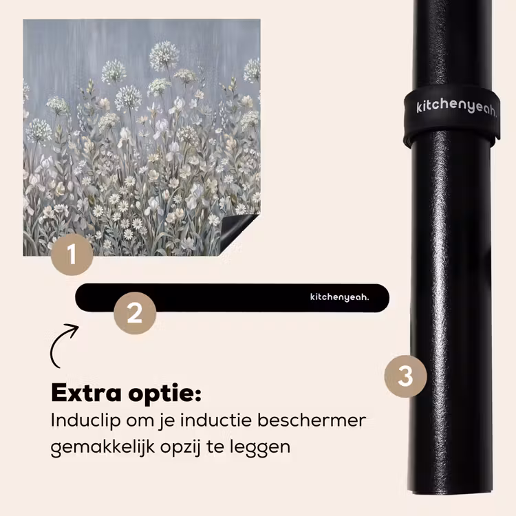 Inductie beschermer - Bloemen - Botanisch - Blauw — 8