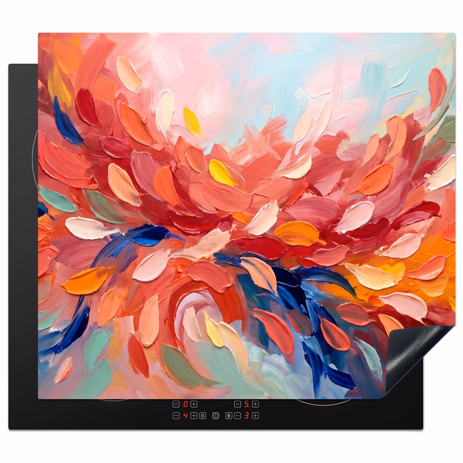 Inductie beschermer - Bloemen - Abstract - Kunst - Modern — 1