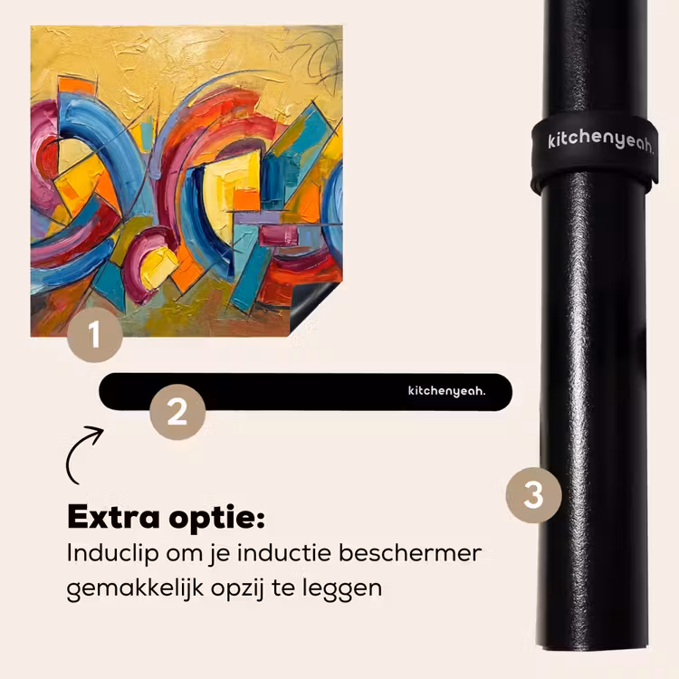 Inductie beschermer - Abstract - Cirkels - Schilderij - Kleurrijk - Dynamisch — 8