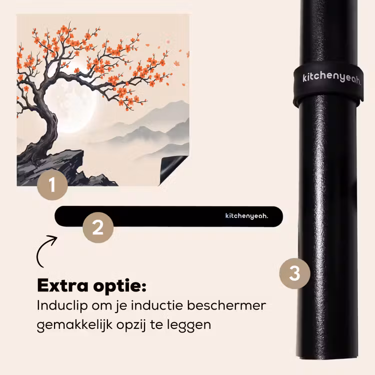 Inductie beschermer - Aziatisch - Bloesem - Rood — 8
