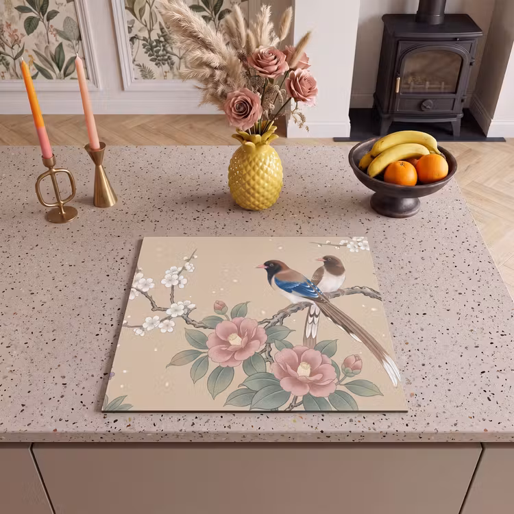 Inductie beschermer - Bloemen - Vogels - Bloemen — 3