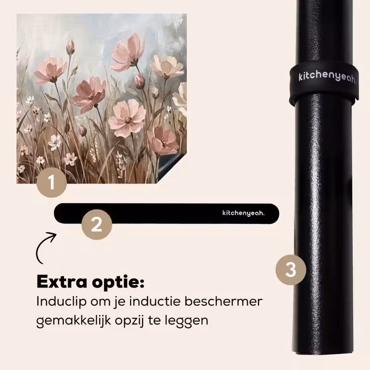 Inductie beschermer - Bloemen - Botanisch - Schilderij - Pastel - Rustiek — 8