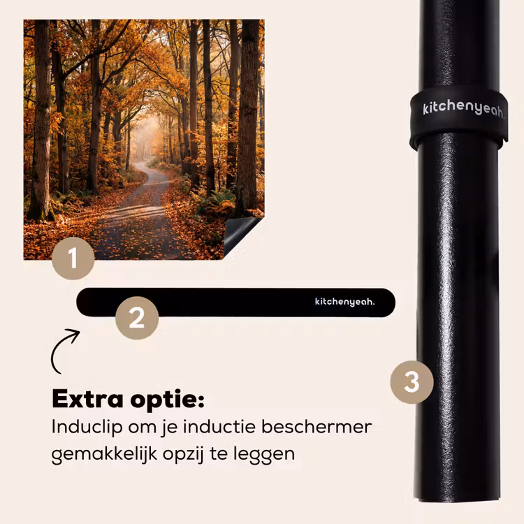 Inductie beschermer - Bospad - Herfstbos - Bladeren - Oranje - Nostalgisch — 8