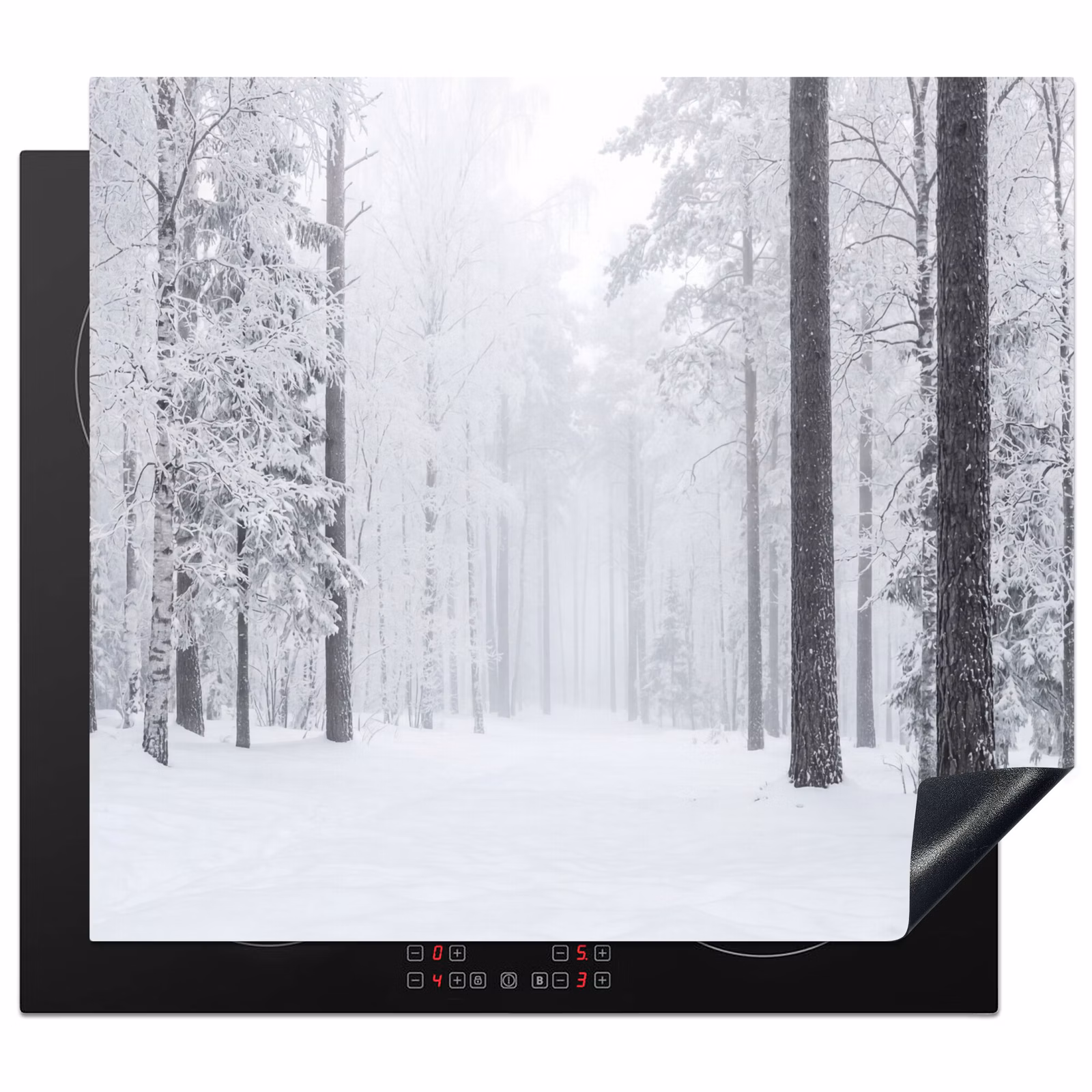 Inductie beschermer - Bos - Sneeuw - Pad - Winter - Stilte — 1